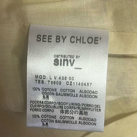 See By Chloe Strapless Cotton Minidress With Pockets - Picture 5 of 6